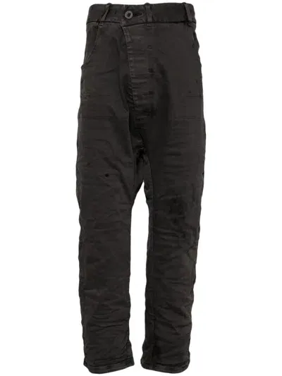 Boris Bidjan Saberi Acid-resin-dyed Body Moulded Jeans In Black