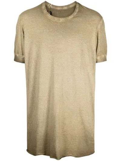 Boris Bidjan Saberi Faded Cotton T-shirt In Neutrals