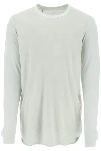 Boris Bidjan Saberi Long-sleeved Cotton T-shirt In Cream