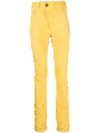 Boris Bidjan Saberi Slim-cut Denim Jeans In Yellow