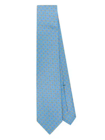 Borrelli Geometric-print Tie In Blue