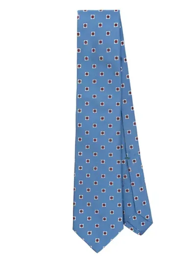 Borrelli Silk Tie In Blue