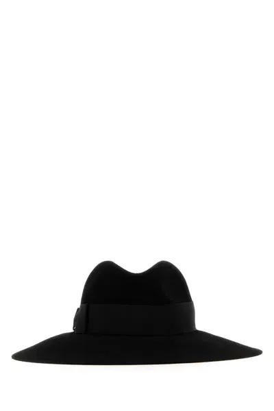 Borsalino Black Felt Hat In 0421