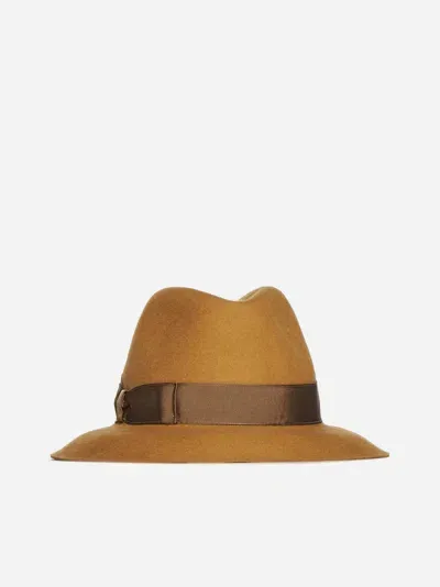 Borsalino Monica Felt Hat In Camel