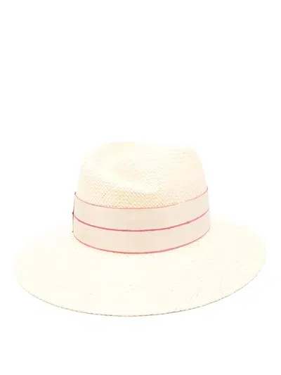 Borsalino Romy Straw Panama Hat In Beige