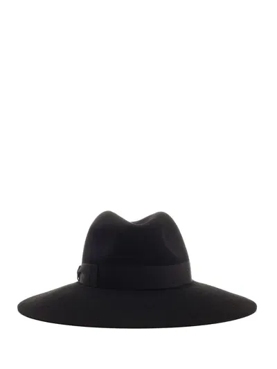 Borsalino Sophie Hat In Fine Wool Felt In Black