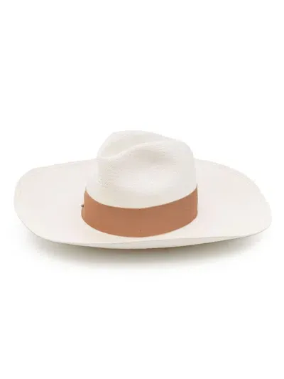 Borsalino Sophie Panama Hat In White