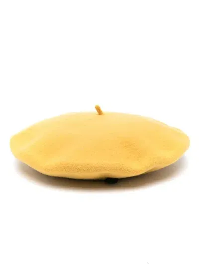 Borsalino Wool Beret In Yellow