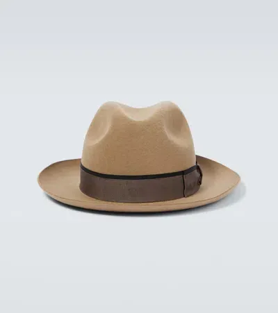 Borsalino Wool Fedora In Brown