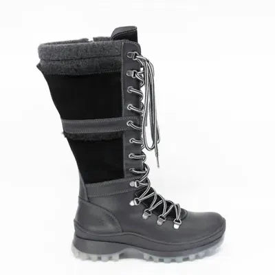 Bos. & Co. Daws Lace Up Boot In Black In Black/grey Saddle/goatlan