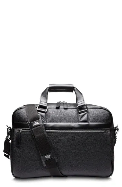 Bosca Monfrini Stringer Leather Briefcase In Black