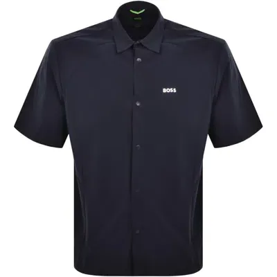 Boss Athleisure Boss B Bizz S Short Sleeved Shirt Dark Blue In Navy