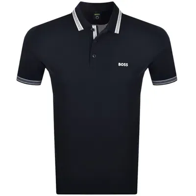 Boss Athleisure Boss Paddy Curved Polo T Shirt Navy