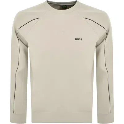 Boss Athleisure Boss Salbo 1 Sweatshirt Beige