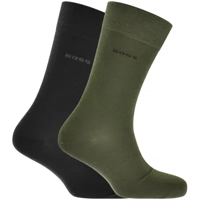 Boss Business Boss 2 Pack Logo Socks In Green