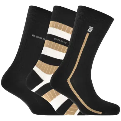 Boss Business Boss 3 Pack Fine Rib Socks Black