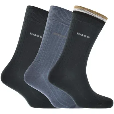 Boss Business Boss 3 Pack Logo Socks Navy