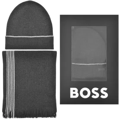 Boss Business Boss Enzo Beanie And Scarf Gift Set Black