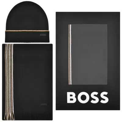 Boss Business Boss Enzo Beanie And Scarf Gift Set Black