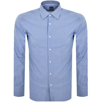 Boss Business Boss H Hank Kent Long Sleeved Shirt Blue