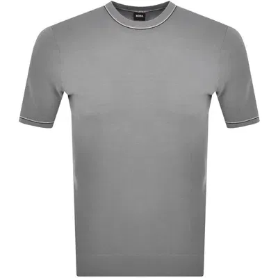 Boss Business Boss Oricco Knit T Shirt Grey