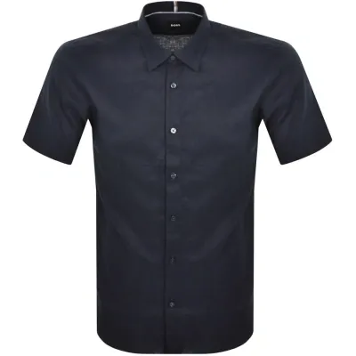 Boss Business Boss Roan Ken Short Sleeve Shirt Navy