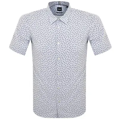 Boss Business Boss Roan Kent Short Sleeved Shirt Blue