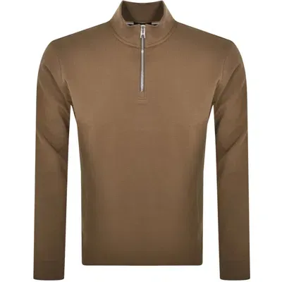 Boss Business Boss Tenore 19 Half Zip Sweatshirt Brown