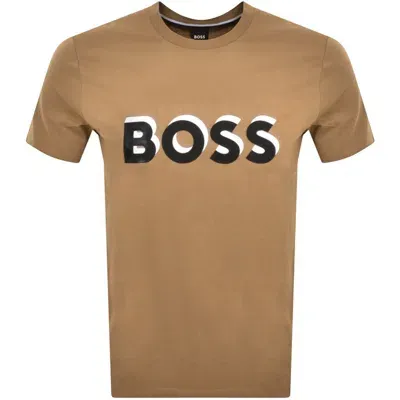 Boss Business Boss Tiburt 427 Logo T Shirt Beige