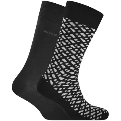 Boss Business Boss Two Pack Logo Socks Black