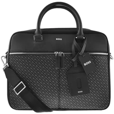 Boss Business Boss Zair Monogram Document Case Black