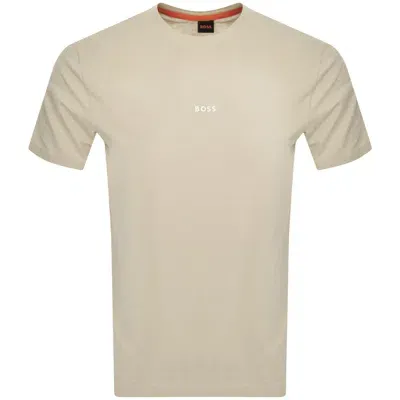 Boss Casual Boss Tchup Logo T Shirt Beige