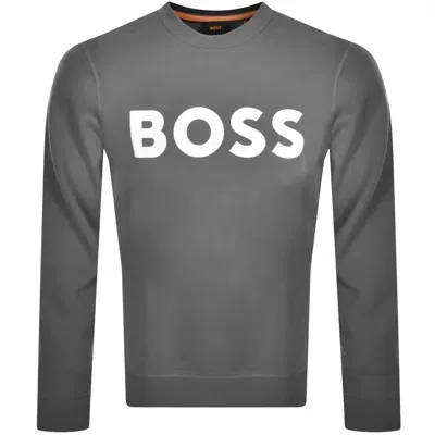 Boss Casual Boss We Basic Crew Neck Sweatshirt Grey