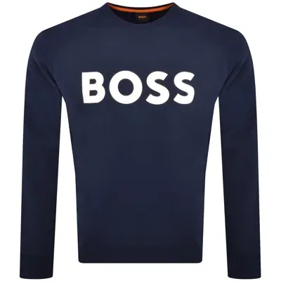 Boss Casual Boss We Basic Crew Neck Sweatshirt Navy