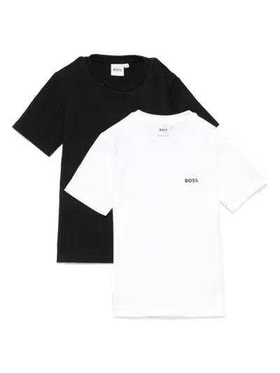 Bosswear Logo-print T-shirt (set Of Two) In 黑色