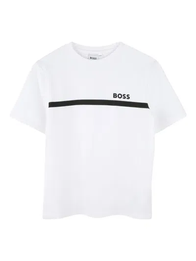 Bosswear Kids' Logo-print T-shirt (set Of Two) In White