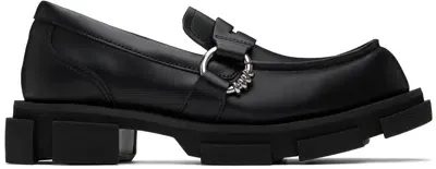 Both Black Gao Pierced Loafers