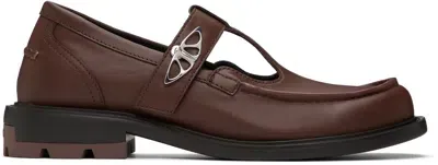 Both Brown Re:re T-bar Mary Jane Loafers