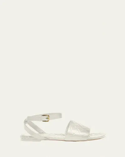 Bottega Veneta Amy Flat Sandal In String