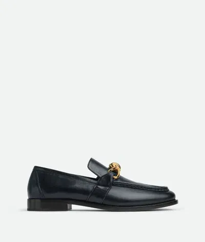 Bottega Veneta Men's Astaire Metallic Knot Napa Loafers In Shadow