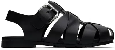 Bottega Veneta Black Alfie Sandals In 1000 Black