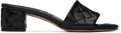 Bottega Veneta Black Amy Mules In 1000-black