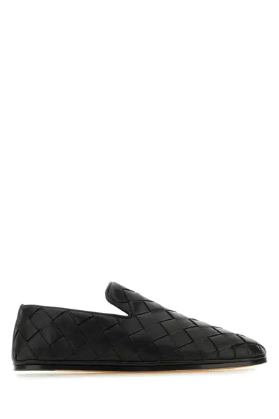 Bottega Veneta Black Leather Sunday Slippers