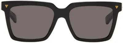 Bottega Veneta Black Square Sunglasses In Black-black-grey