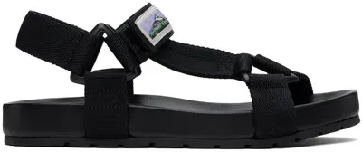 Bottega Veneta Black Trip Sandals