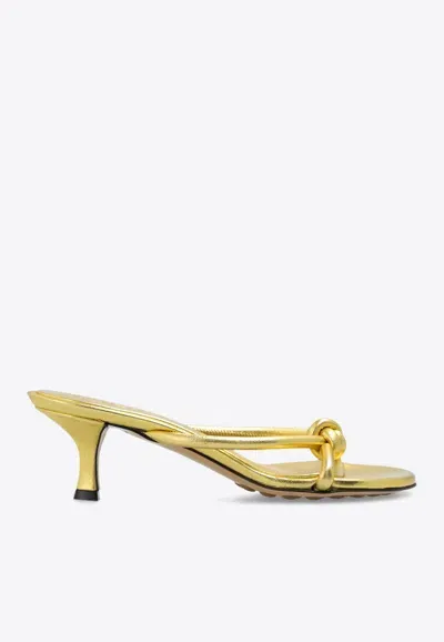 Bottega Veneta Blink 50 Nappa Leather Mules In Gold