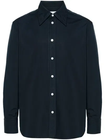 Bottega Veneta Blue Compact Button-up Cotton Shirt