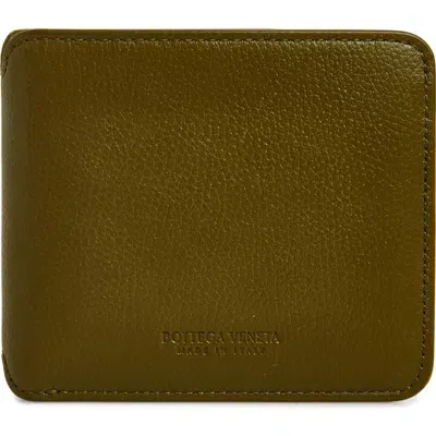 Bottega Veneta Booster Pebble Leather Bifold Wallet In Brown