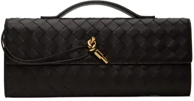 Bottega Veneta Knot Intrecciato Leather Clutch In Fondant