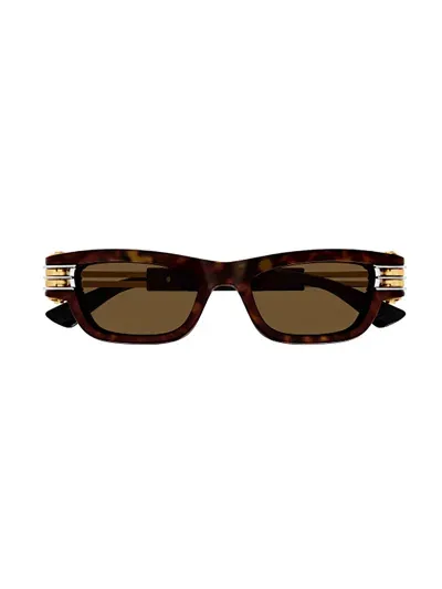 Bottega Veneta Bv1308s Sunglasses In Havana Gold Brown